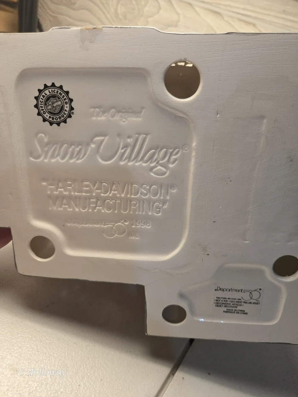 Dept 56 Snow Village Harley Davidson Building ***MISSING THE 2 MOTORCYCLES